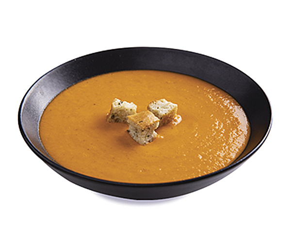 Sopa de jitomate confitado