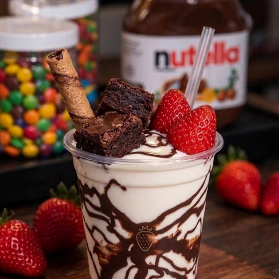 Fresas con Crema y Nutella Chica