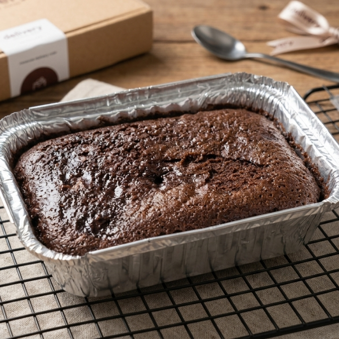 Um bolo caseiro de chocolate, feito de chocolate e na marmitinha! Ideal para acompanhar o seu café! Aprox. 200g.