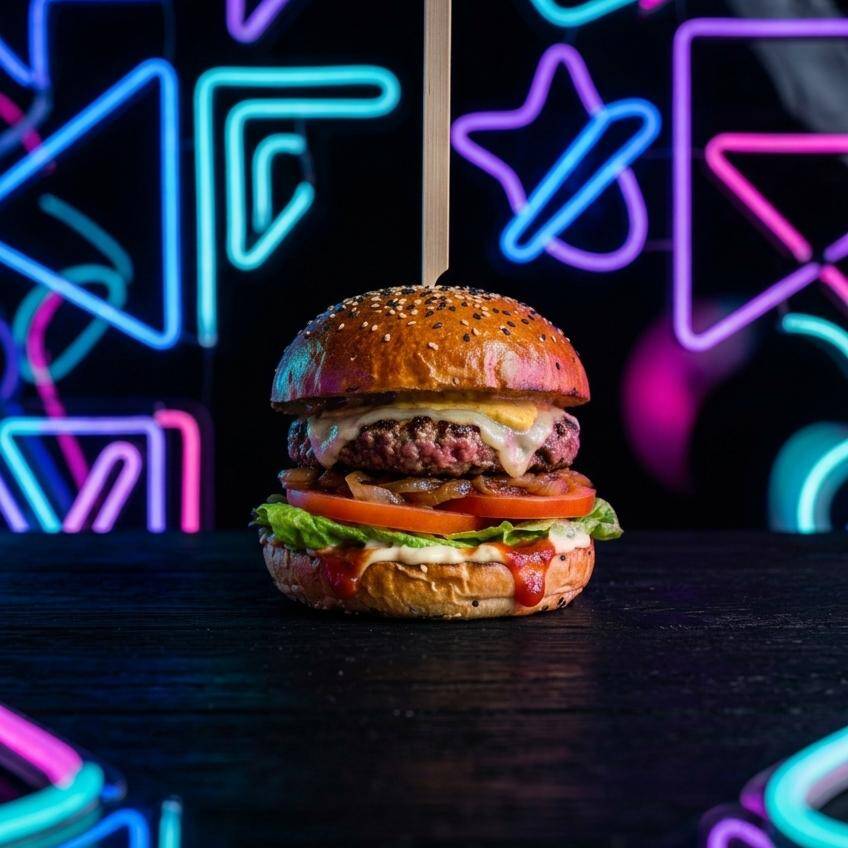 HAMBURGUESA SENCILLA ( pan grande )