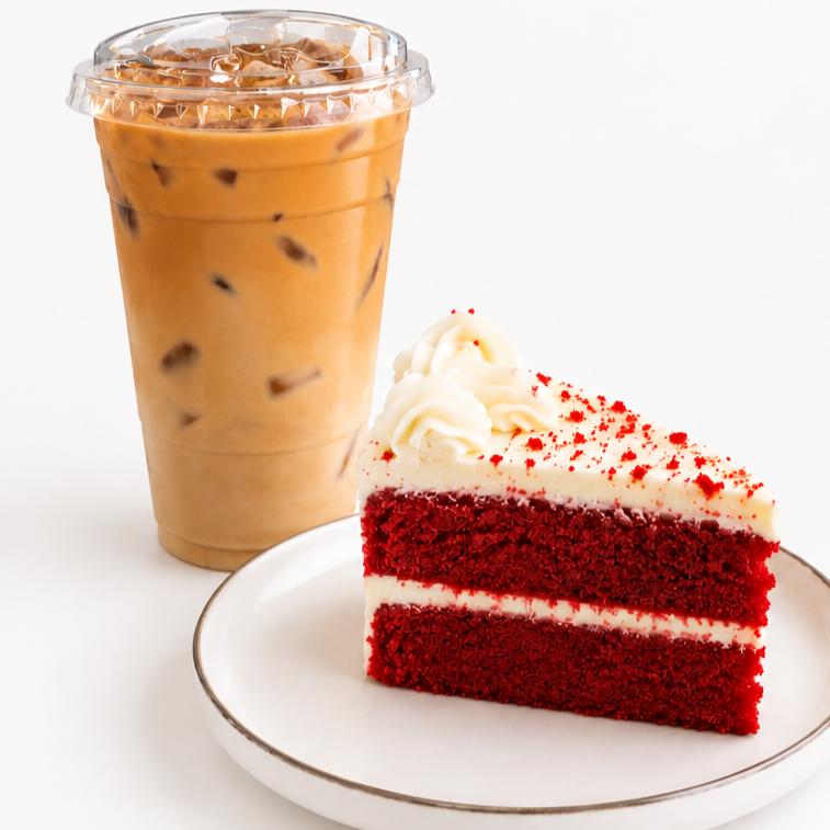 COMBO Café + Rebanada Red Velvet