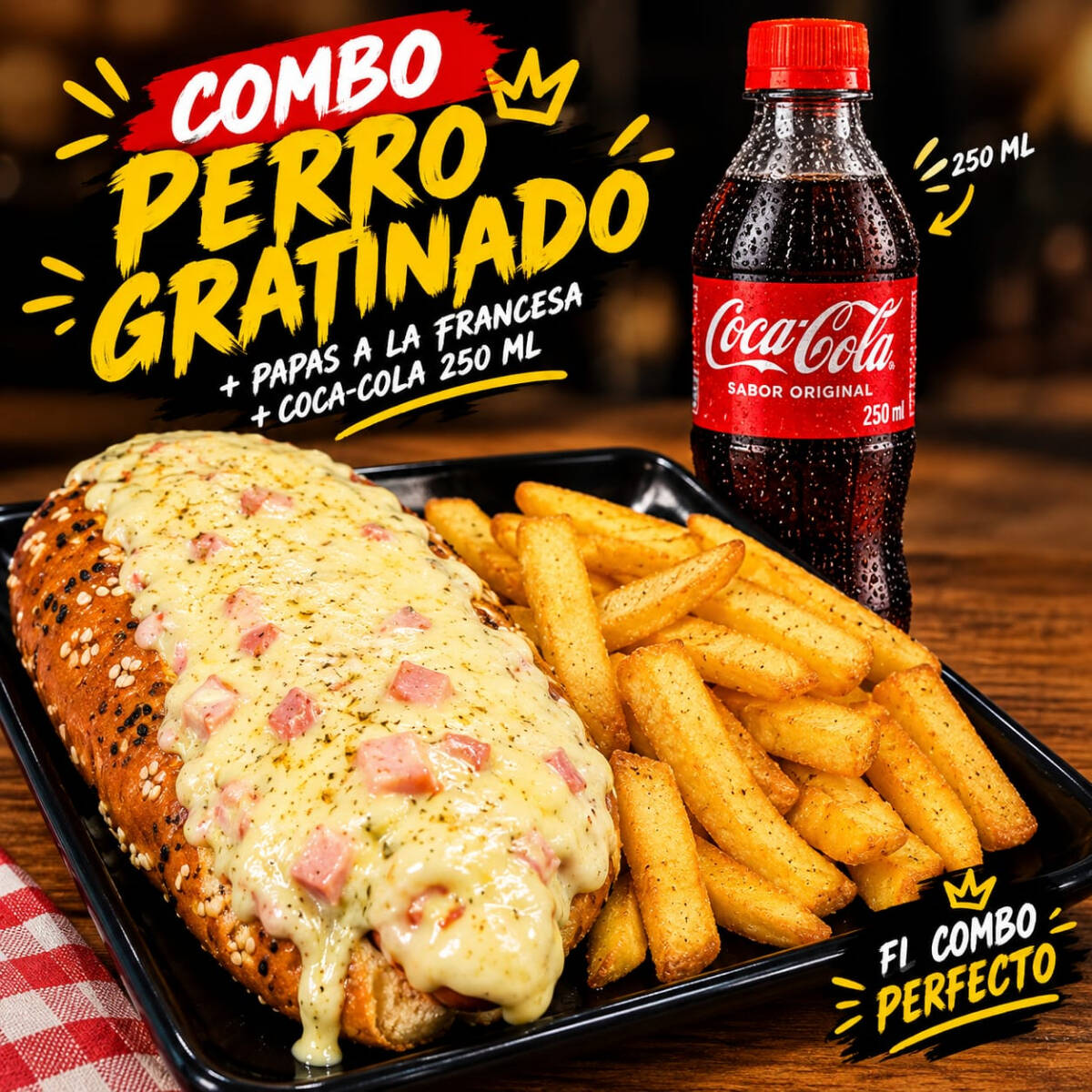COMBO PERRO GRATINADO