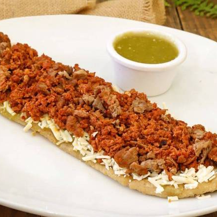 Huarache Pastor + papas fritas