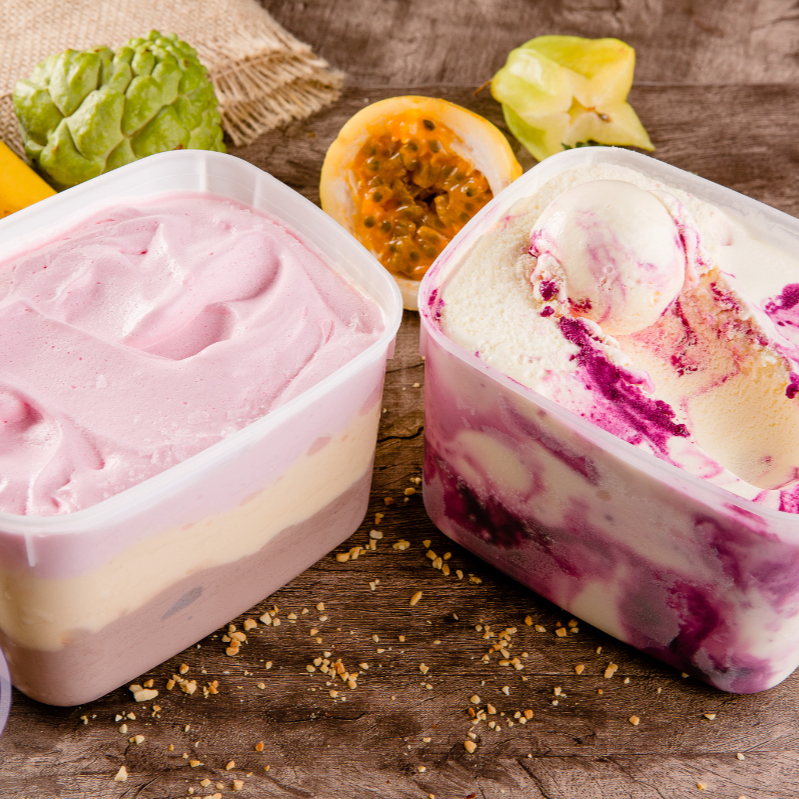 Escolha 2 sabores de pote de 2 litros de sorvete com desconto