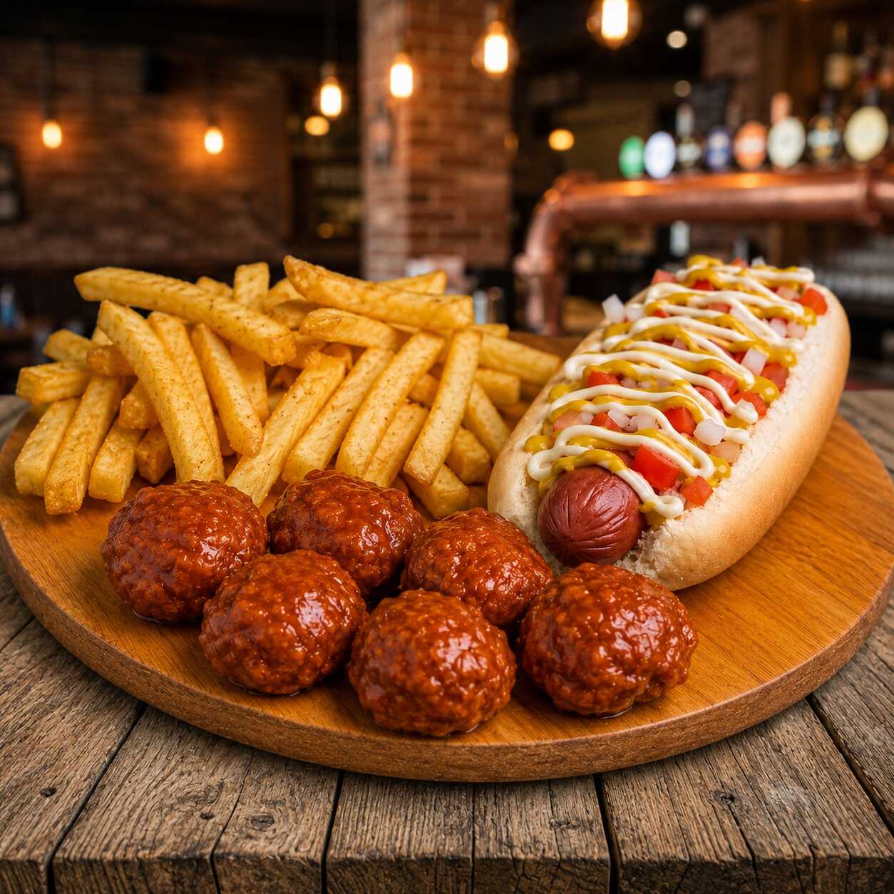 Hot Dog + 6 Pz Boneless + Papas