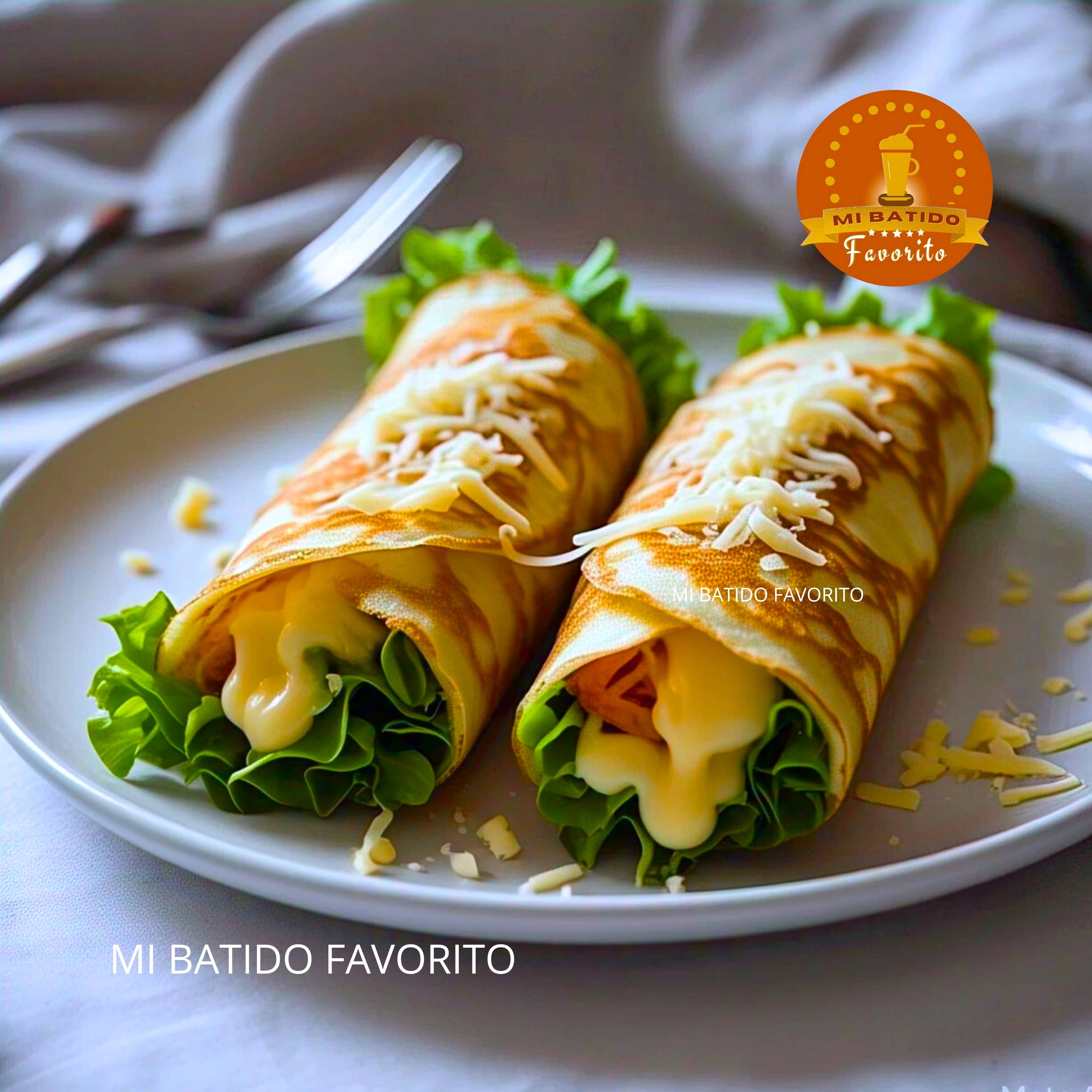 ROLLOS DE QUESO CON VERDURA 🌯✨️