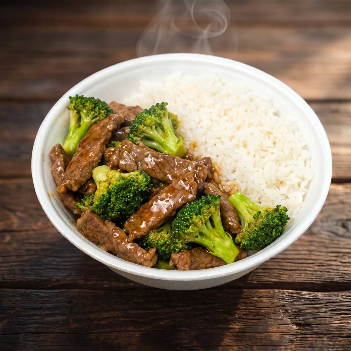 Carne com brócolis.