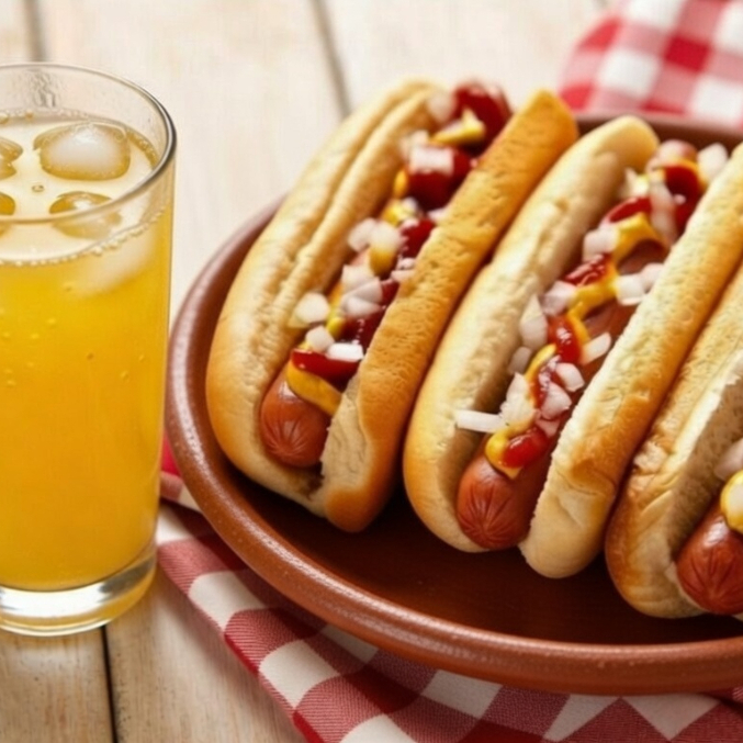 3 Hot Dogs + Bebida