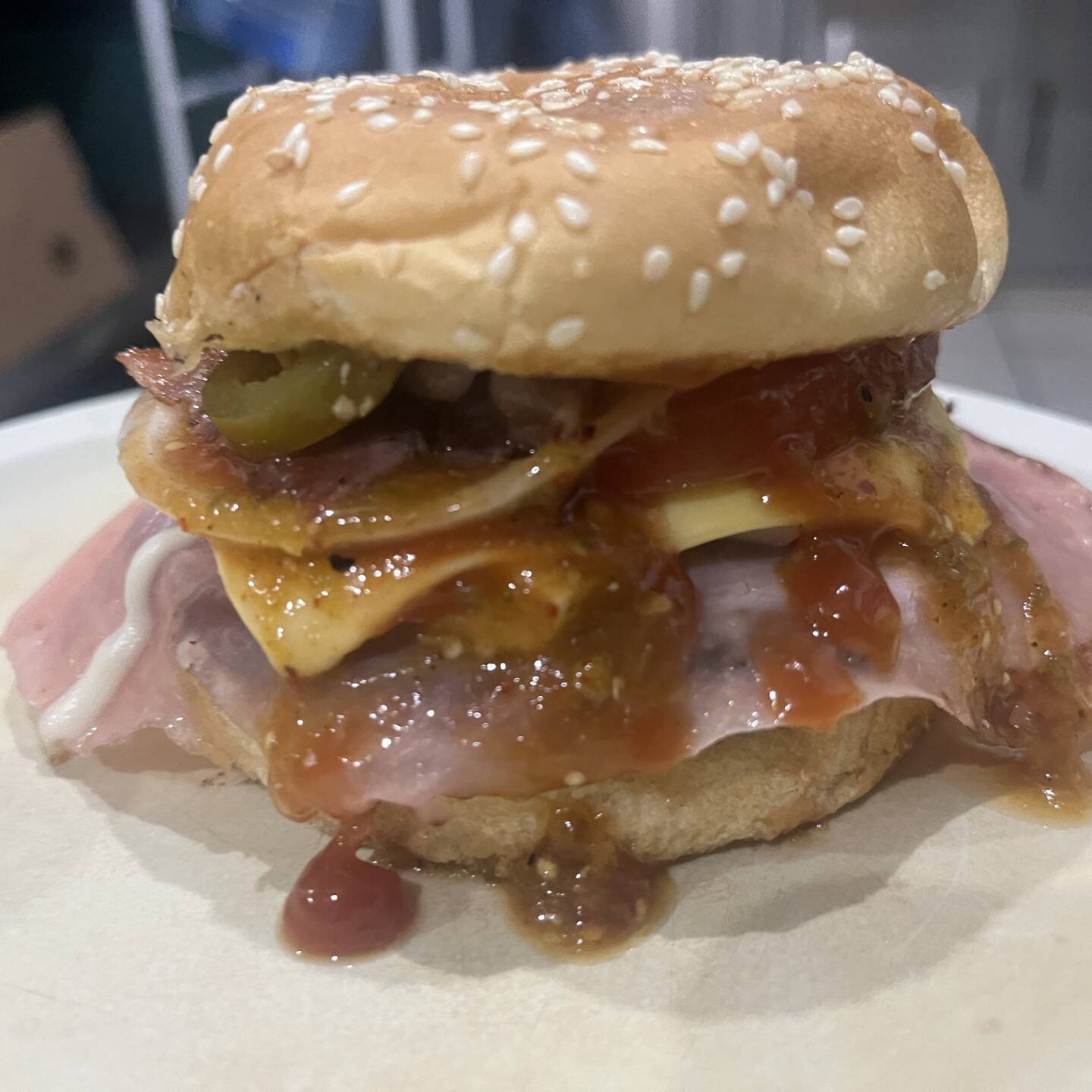 Hamburguesa Doble con Tocino