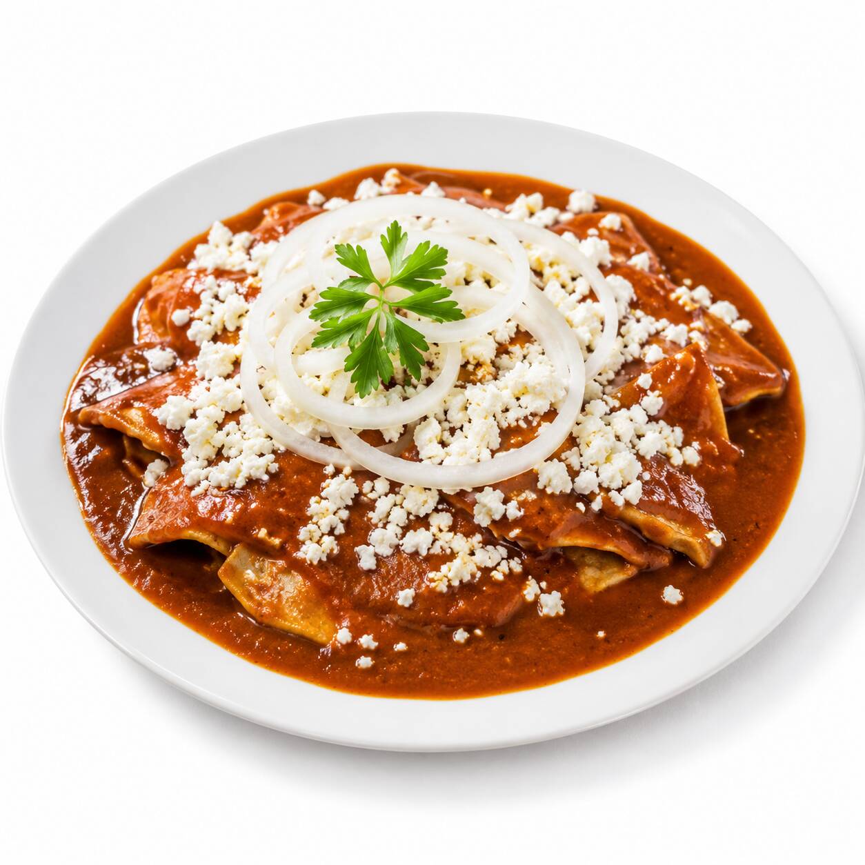 Chilaquiles de Coloradito con Cecina o Huevo