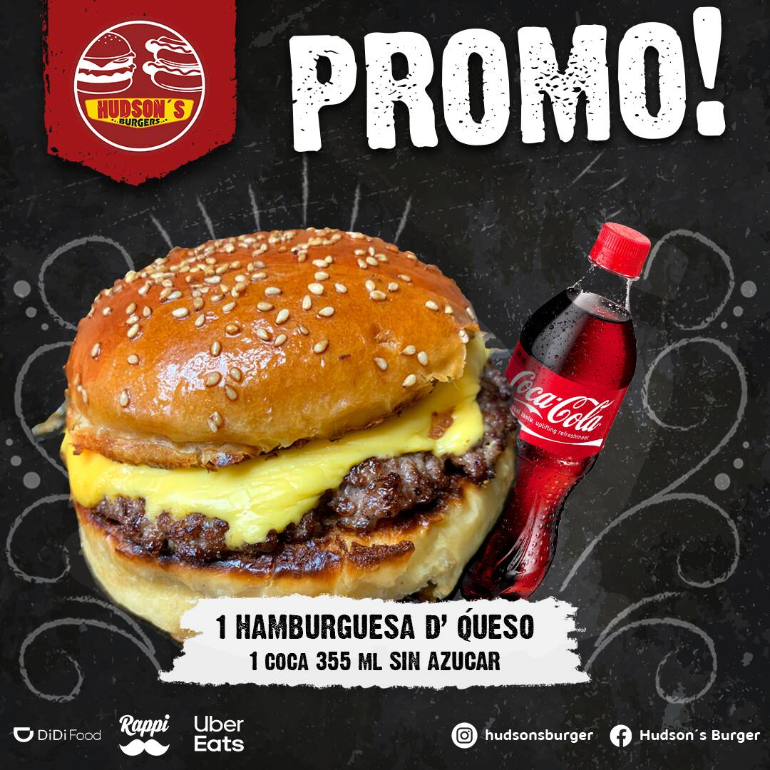Hamburguesa de Queso + Coca 355ml Sin Azucar