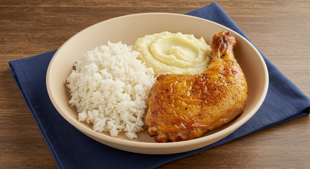 Pollo al horno con pure
