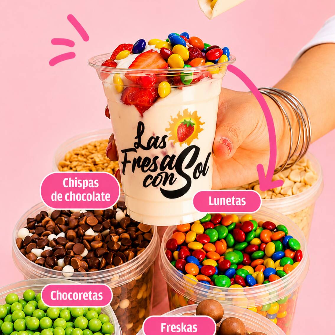 Fresas Con Crema Medianas 16 Oz
