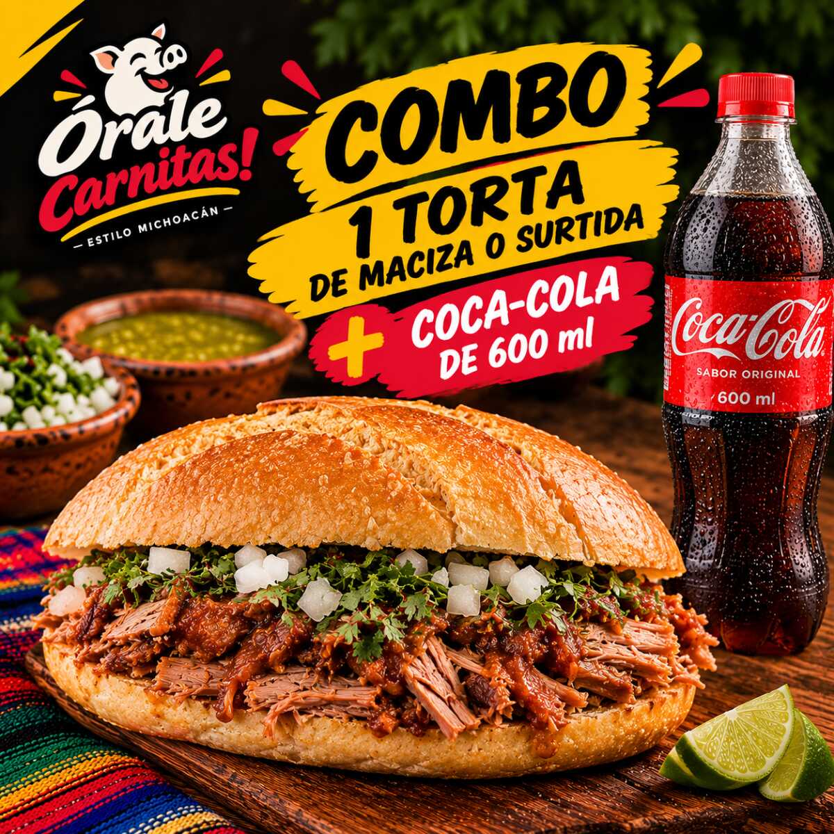 Órale Combo 2 - 1 Torta + Chesco