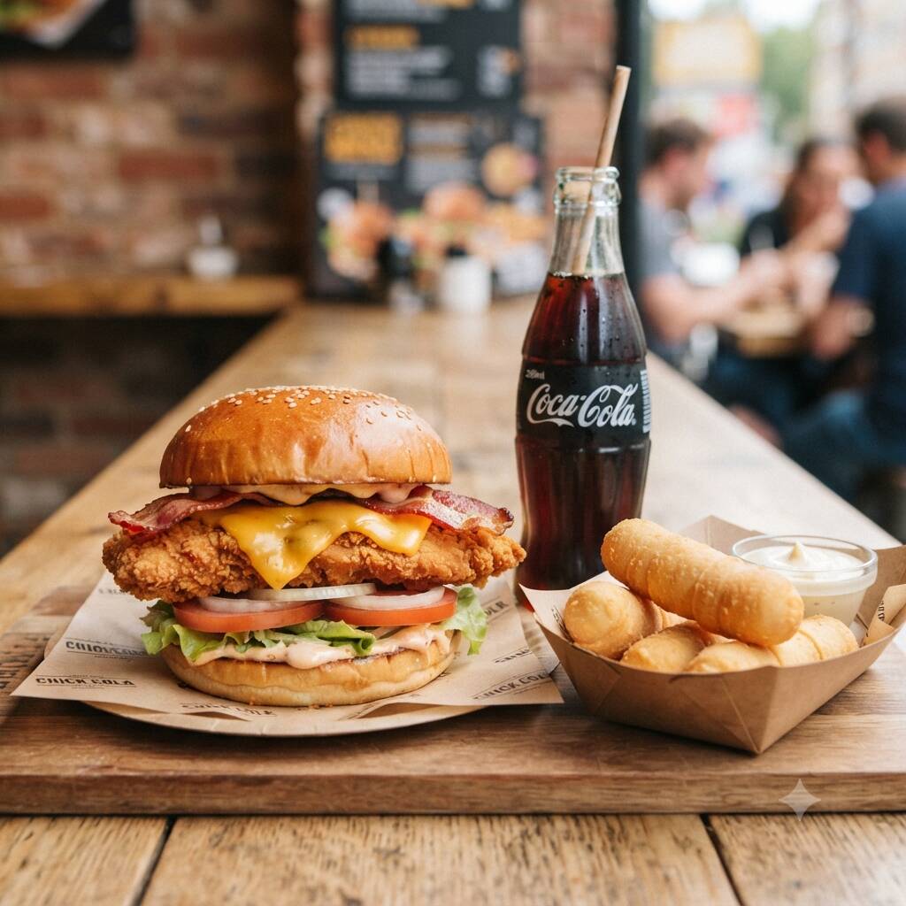 Combo Burger Chicken 5 Tequeños