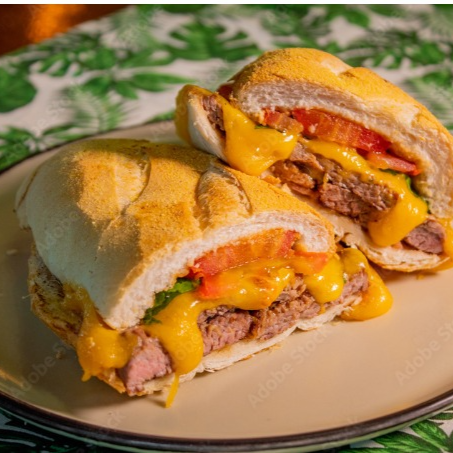 Pão francês com file mingon suculento + Fritas