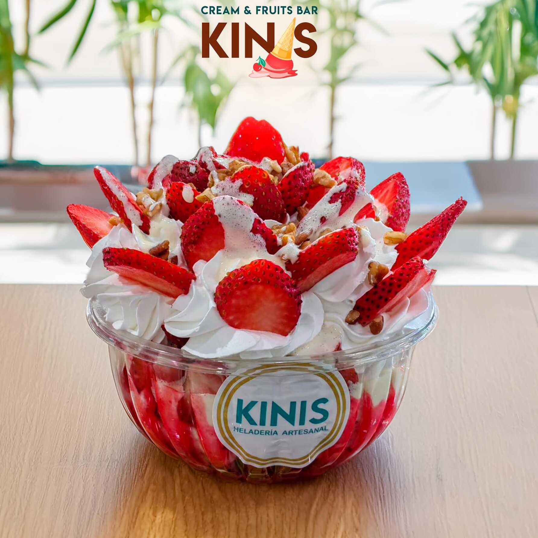 Fresas con crema pequeñas