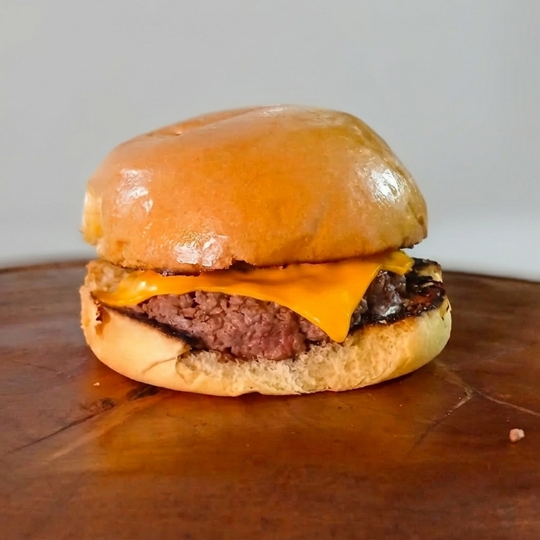 Pão brioche fofinho, burger artesanal suculento e queijo cheddar derretido. O verdadeiro sabor da tradição em cada mordida!