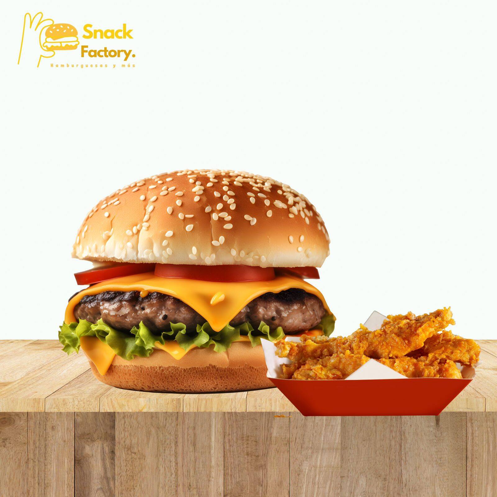 Hamburguesa Sencilla + Tender´s de Pollo