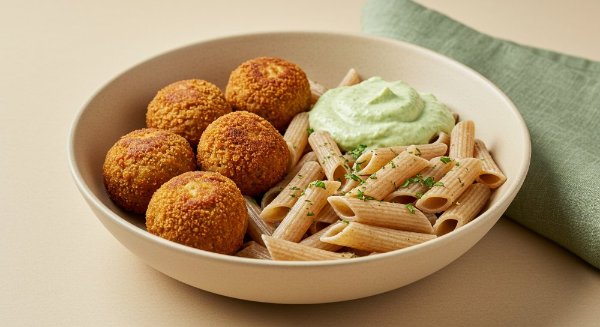 Albondigas de berenjena con salsa Verde