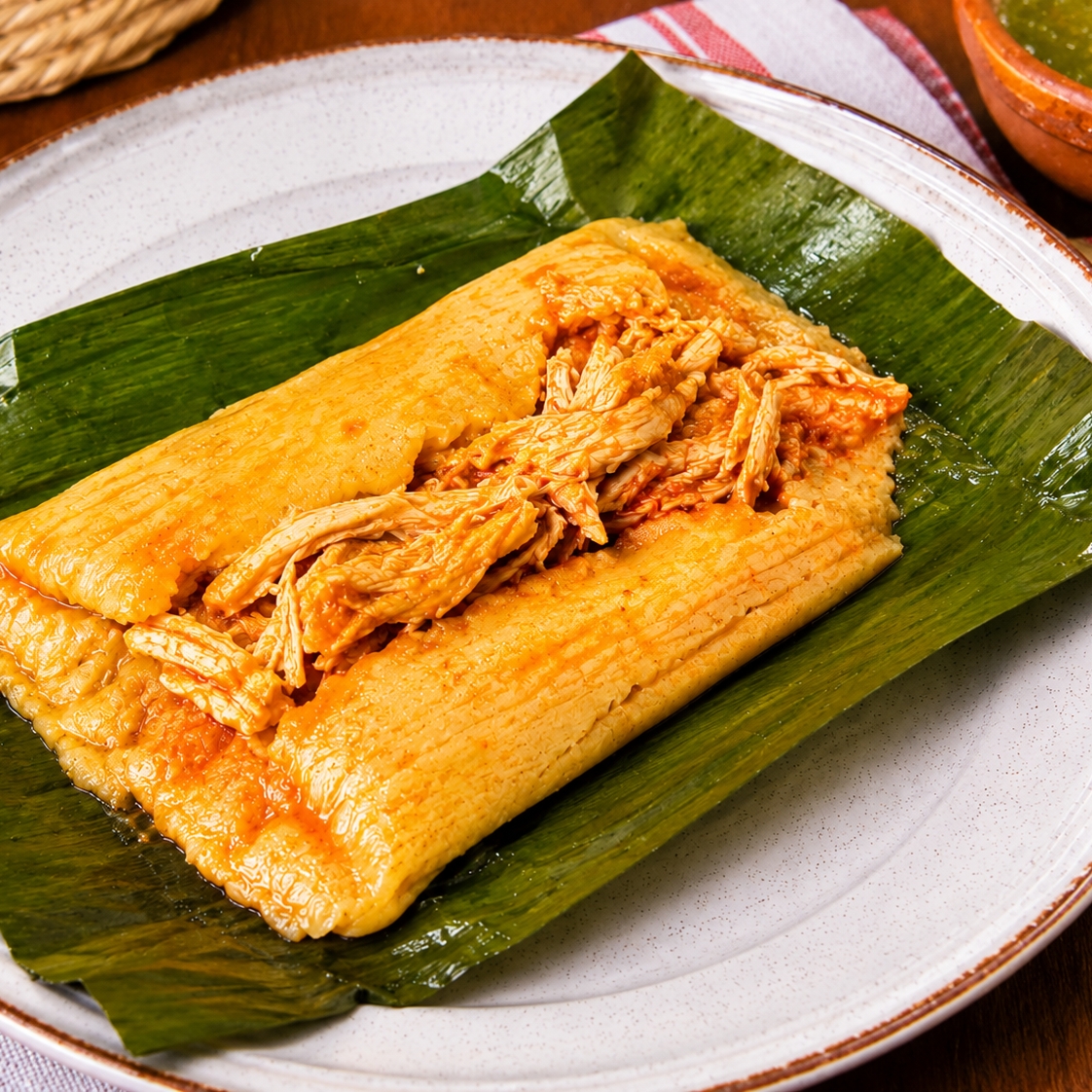 Tamal de Masa con Pollo
