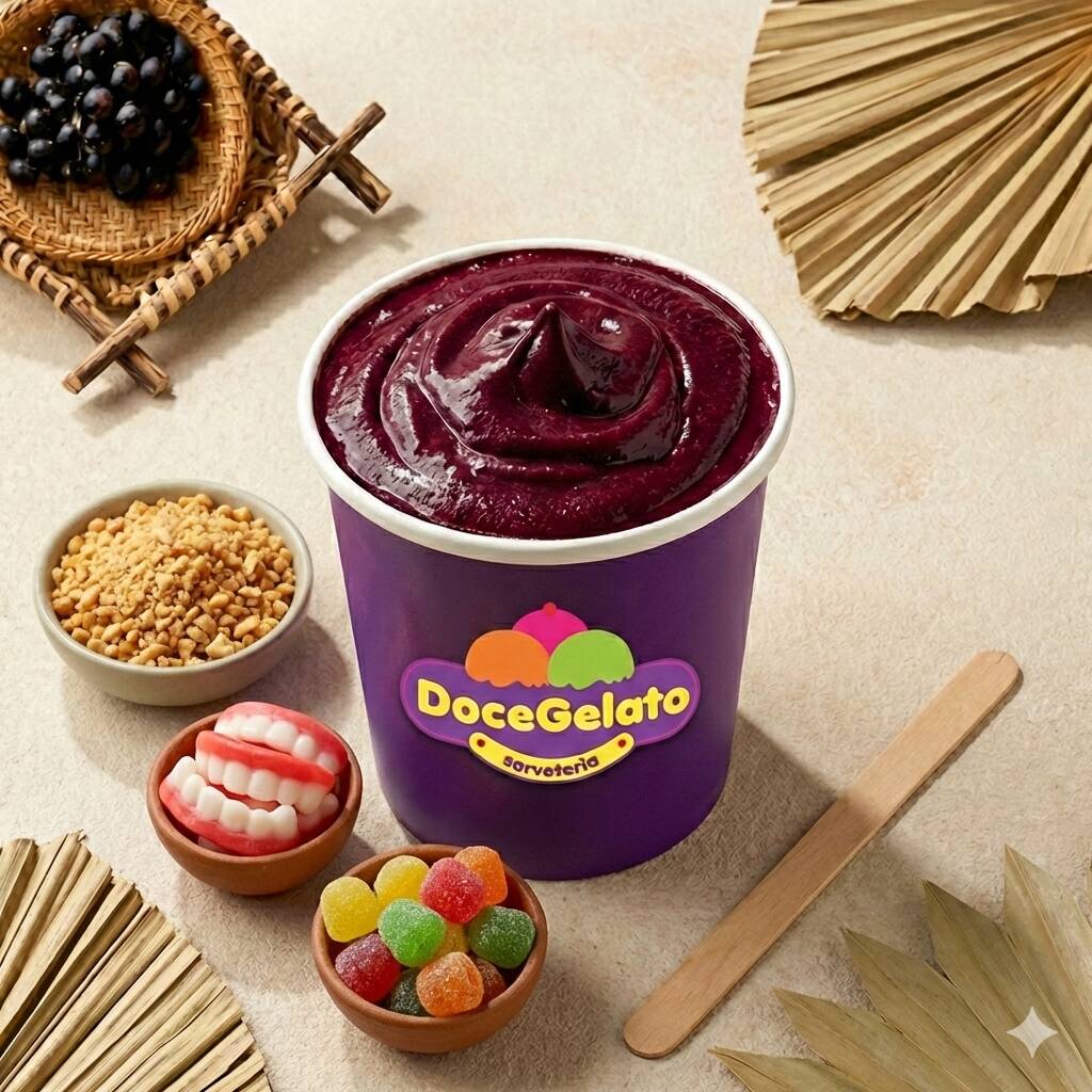 Você tem direito a 1 calda e 4 dos nossos deliciosos acompanhamentos enviados em uma embalagem térmica.