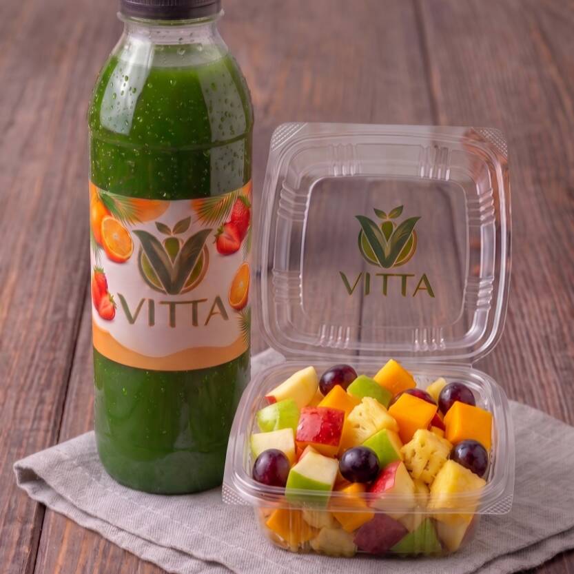 Suco Detox 500ml + Salada de Fruta