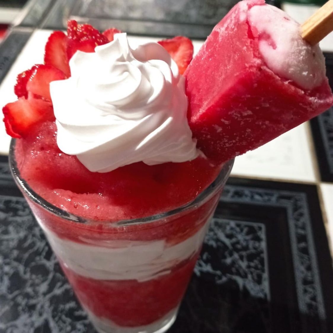 Malteada de Fresas con Crema.
