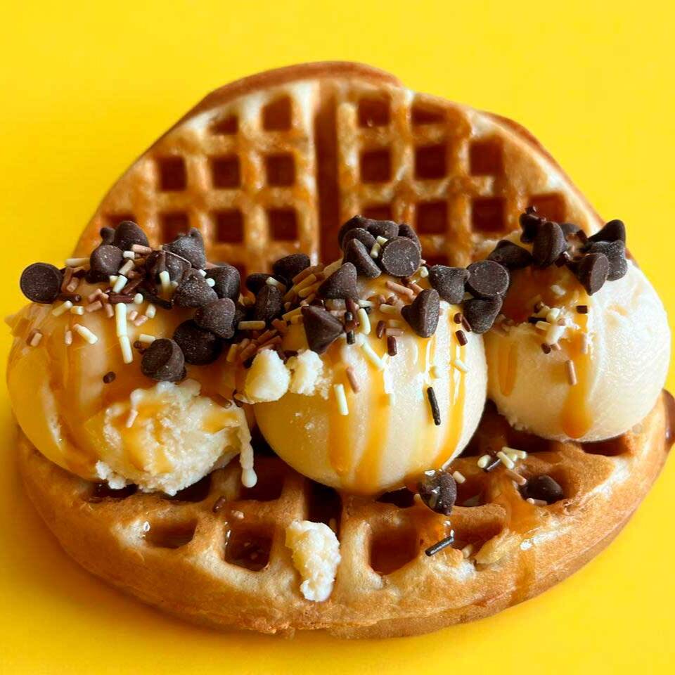 Waffle Dulce Tipo Sándwich Ice Waffle