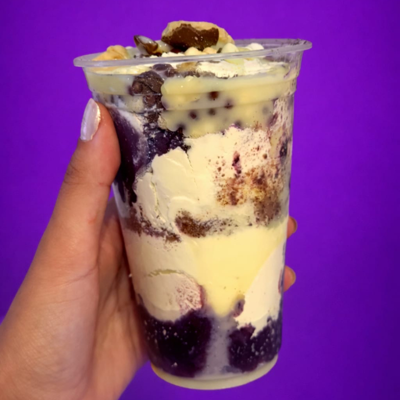 500ml Açaí + ouro branco + Leite em Pó +ovomaltine+ Leite Condensado + Space Ball