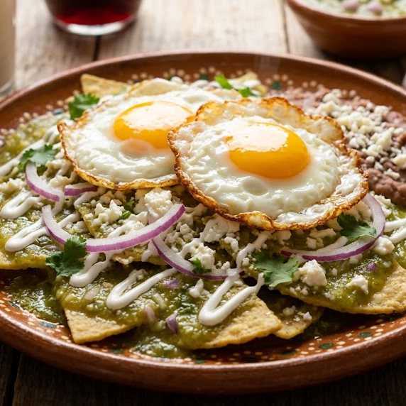 Chilaquiles Verdes con Huevo