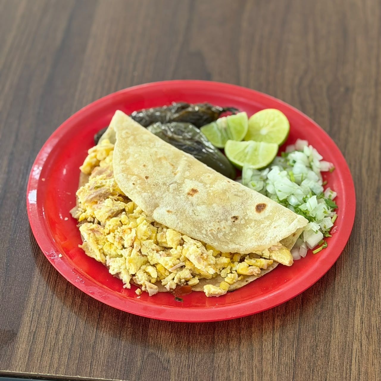 Taco de Huevo con Jamón
