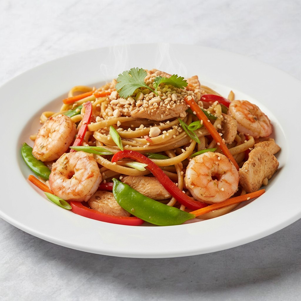 Pasta en salsa de tamarindo