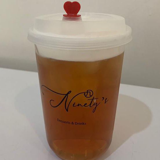Peach oolong tea with cheese foam
