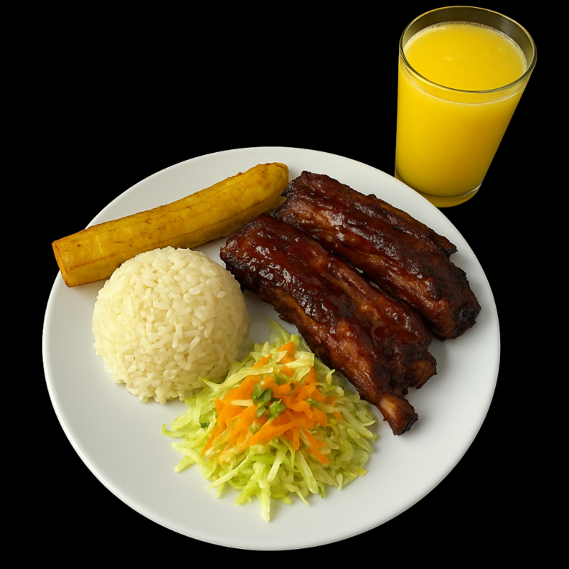Menu D'kasa Costillas a la BBQ