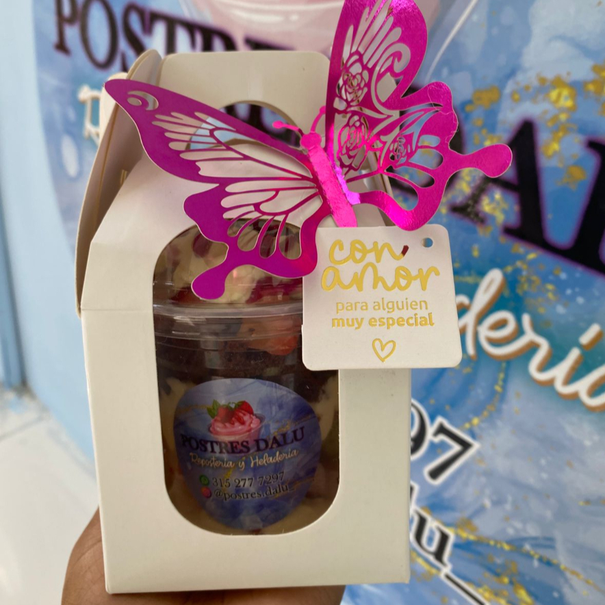 Caja dama, fruta con crema 9 onz