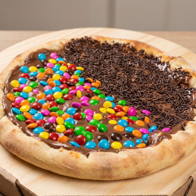 Pizza Doce de Confete ou Brigadeiro. Escolha seu Sabor