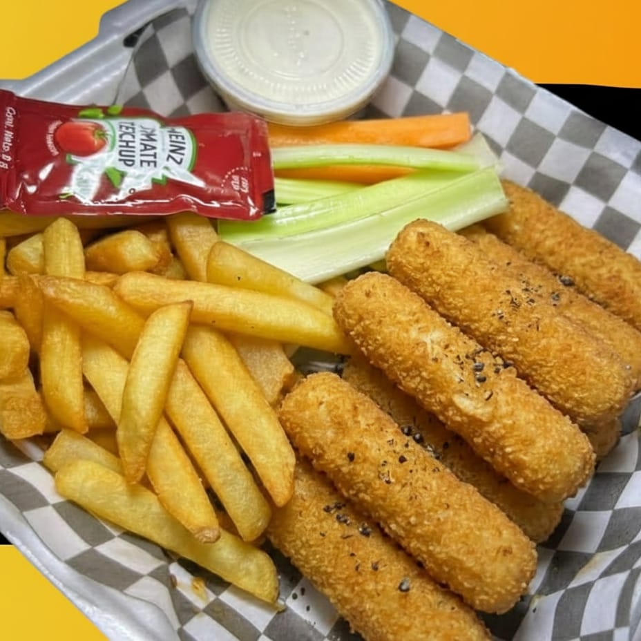 8 Dedos de queso con orden de papas francesa