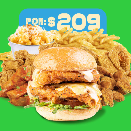 Hot Fried Burger - Mega Mix Combo