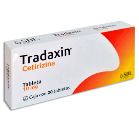 Tradaxin (Cetirizina) 10 Mg Caja con 20 Tabletas