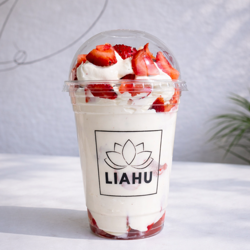 Fresas con crema sencillas