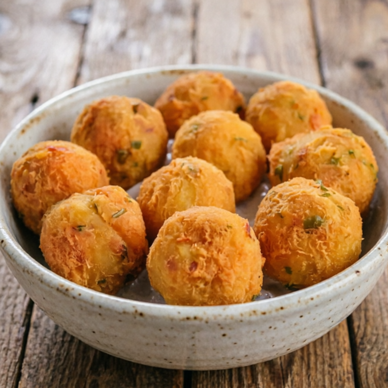Deliciosos Bolinhos de Bacalhau Fritos
