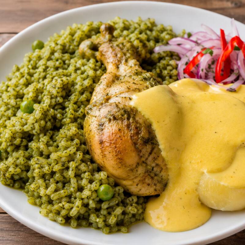 Arroz con Pollo + Crema