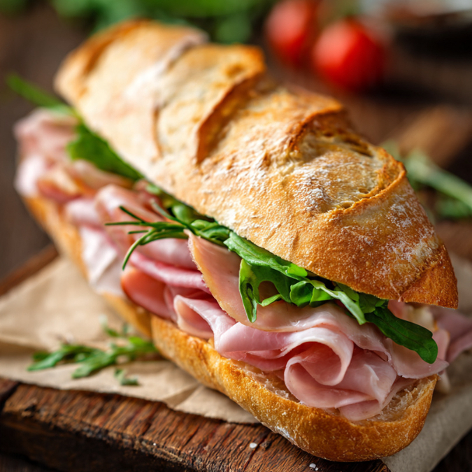 Baguette con Jamón