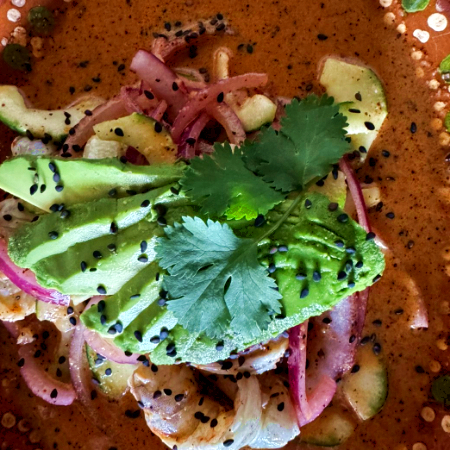 1/2 Orden de Aguachile Rojo Rey.