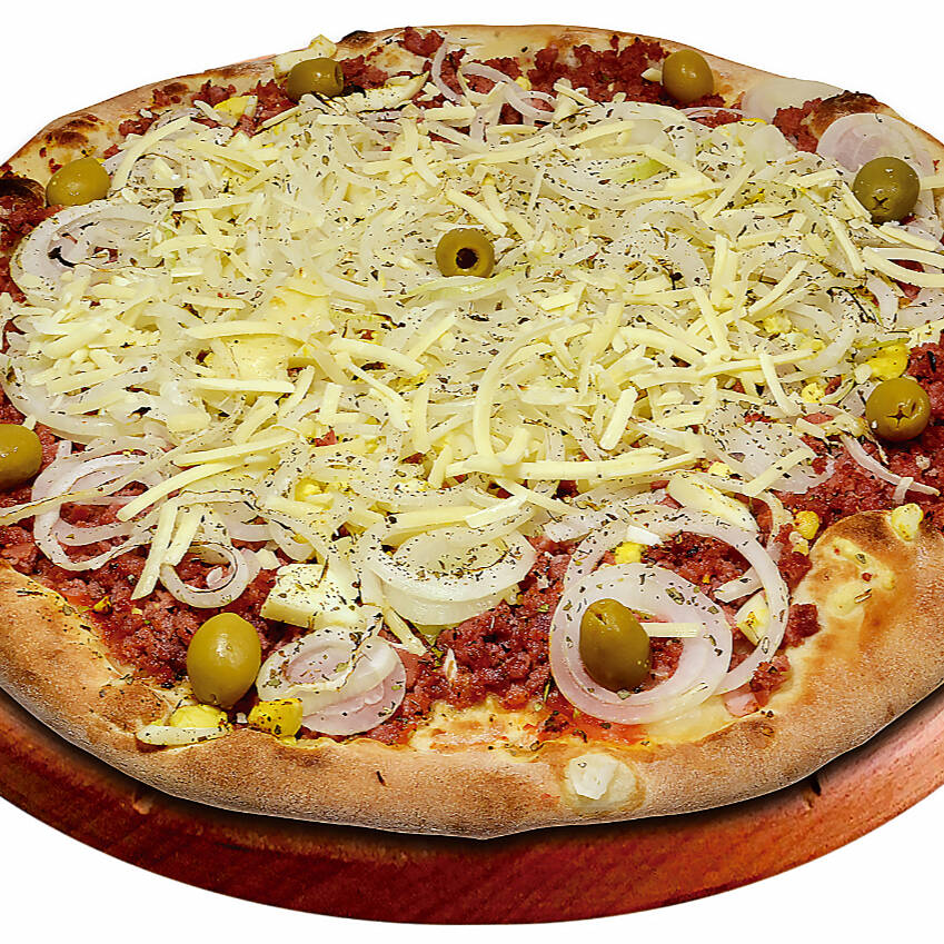 Calabresa moída, Cebola, Ovos e Lascas de parmesão