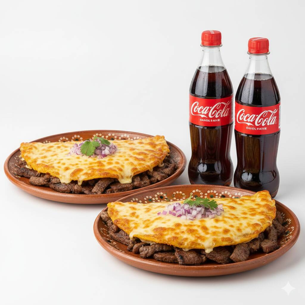 COMBO 2 Costras de Arrachera Esp + 2 Cocas Gratis