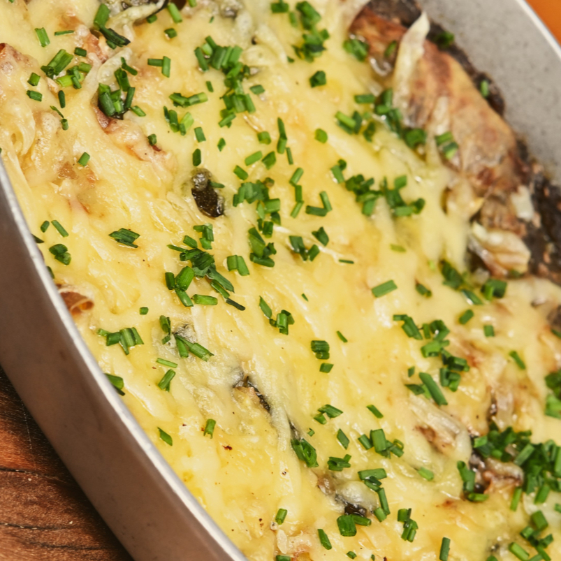 Deliciosa lasanha recheada com berinjela - uma das guarnições mais apreciadas do nosso restaurante Aprox.: 500grs