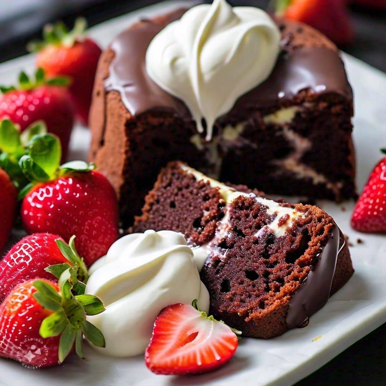 fresas con crema y kinder delice