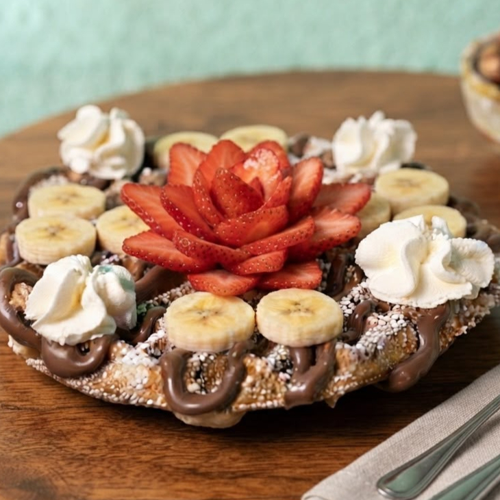 Waffle Fresa, Plátano y NUTELLA